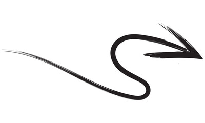 Obraz premium Brush stroke (arrow). grunge arrow paint. Vector illustration. EPS 10