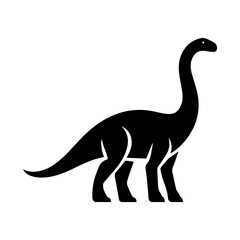Sauropod dinosaur vector silhouette © Minh Do