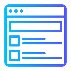 online survey gradient icon
