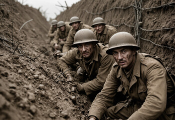 Historic photo: World War I Soldiers Embrace the Harsh Realities of Trench Life