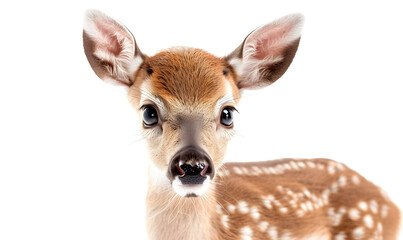 Fototapeta premium Baby Deer isolated on white background, Generative AI 