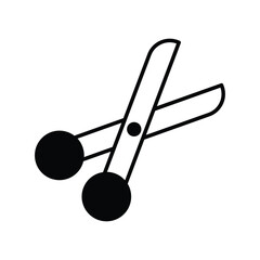 scissors icon with white background vector stock illustration