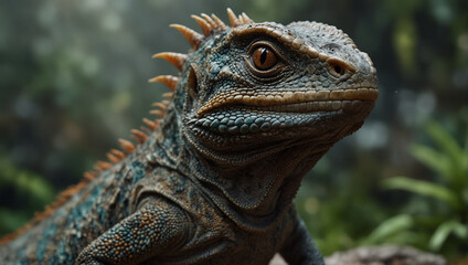 Fototapeta premium lizard in the jungle 