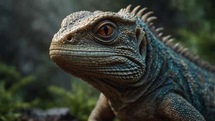 Fototapeta premium lizard in the jungle 