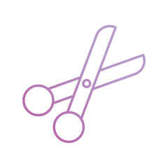 scissors icon with white background vector stock illustration