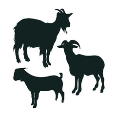 goat silhouette vector