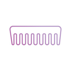 hair comb icon with white background vector stock illustration