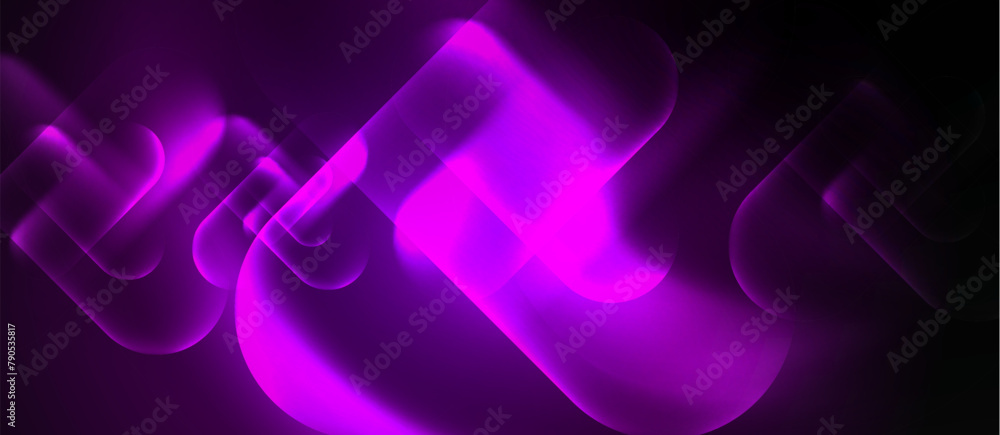 Poster a vibrant purple wave stands out against the black background, creating an electric display of color