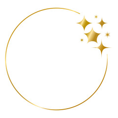 Golden Stardust frame twinkle frame decorating various festivals ornament isolated on white background transparent background png file ready to use