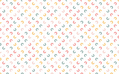 Fun colorful line seamless pattern. Creative minimalist style art background