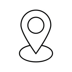 location pin icon with white background vector stock illustration