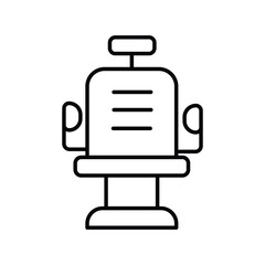 Obraz premium barber chair icon with white background vector stock illustration