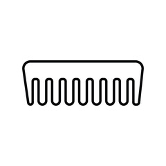 hair comb icon with white background vector stock illustration