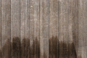 Abstract brown and wet wood planks use for a texture background.
