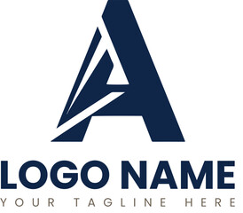 letter A logo design vector template design for brand, illustration
