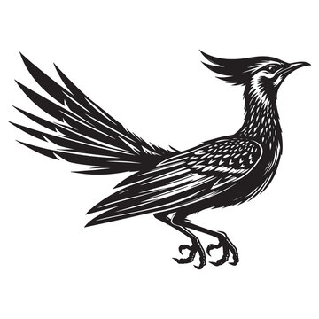 recommend clip art: Roadrunner bird abstract minimal simple silhouette vector