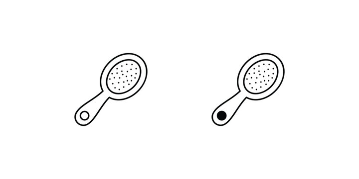 hair brush icon with white background vector stock illustration