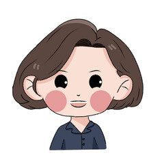 a girl with bob hair