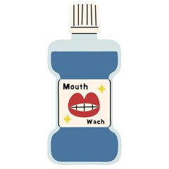 Mouthwash single cute, png illustration.