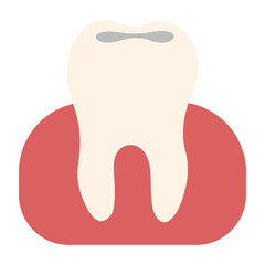 Tooth single 3 cute, png illustration.