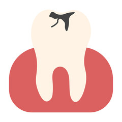 Tooth single 8 cute, png illustration.