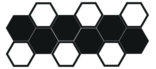 black honeycomb speech symbol on white background