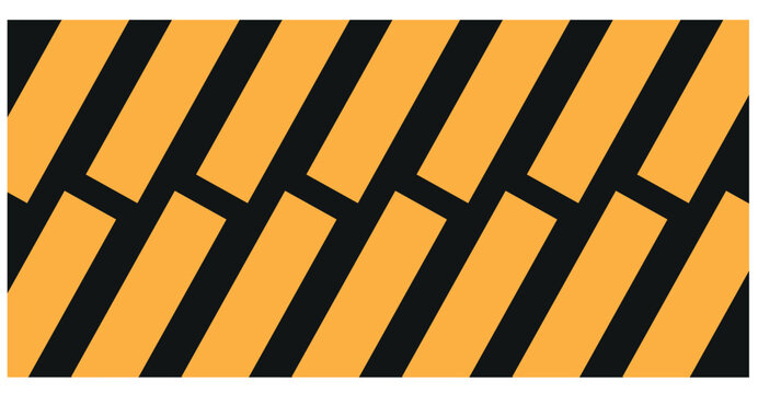 warning sing with black stripes on yellow background
