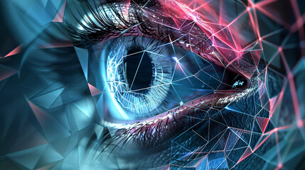 High-definition image of a cybernetic eye, symbolizing the vision and surveillance capabilities of modern digital technology in a networked world.