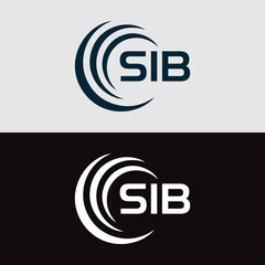 SIB logo. S I B design. White SIB letter. SIB, S I B letter logo design. Initial letter SIB linked circle uppercase monogram logo. S I B letter logo vector design. top logo, Most Recent, Featured,