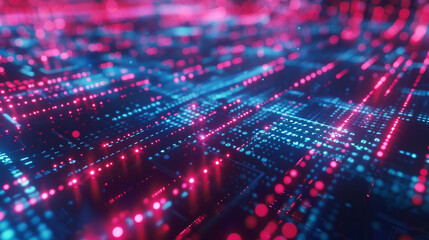 Obraz premium Visual symphony of digital signals dancing across a screen, portraying the harmonious exchange of data in the digital age.