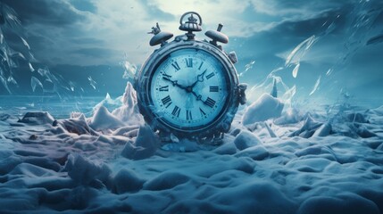 Time travel Technology Background with Clock concept and Time Machine, Can rotate clock hands. Jump into the time portal in hours. Traveling in space and time. frozen time/clock