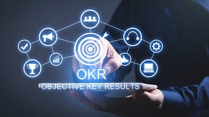 OKR. Objective Key Results. Business concept - 790549859