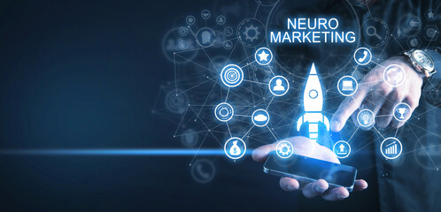 Neuromarketing concept. Business. Internet. Technology - 790550453