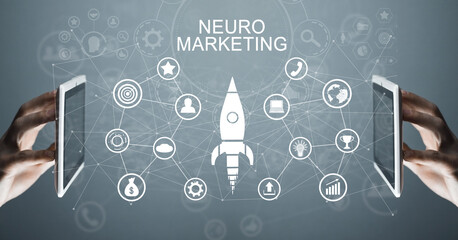 Neuromarketing concept. Business. Internet. Technology - 790550602