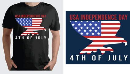 USA Independence day 4th of July a T shirt design vector .