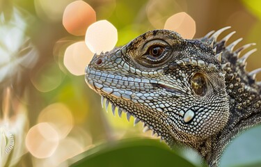 Fototapeta premium Iguana Portrait in Natural Light