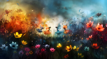 abstract background with clouds. Generative AI