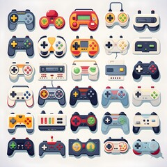 Retro Gamer: Pixel art of classic game controllers and iconic characters for a nostalgic touch