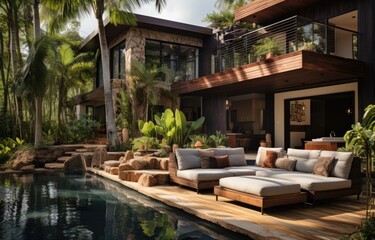 Fototapeta premium Tropical Luxury Villa Retreat