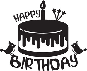 happy birthday svg cut files, birthday papercut template, diy birthday card, party frame papercutting