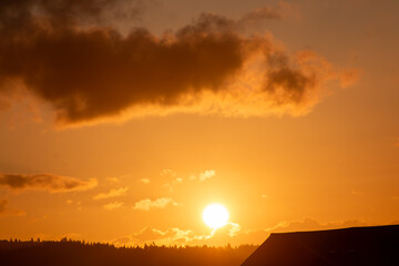 sunset over the mountains