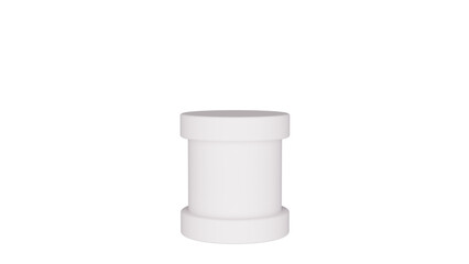 a white plastic container with a white lid