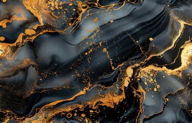 Golden Swirls on Black