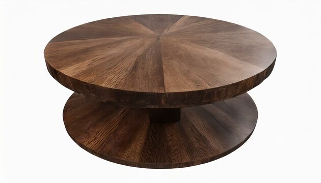 Earthen Beauty: Natural Wood Circular Coffee Table
