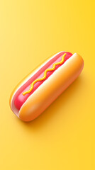 Hot dog 3D icon