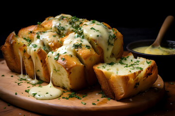 Pull Apart Garlic Bread, Buttery and garlicky, perfect for sharing