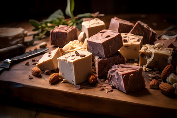 Homemade Fudge, Creamy fudge with various flavors