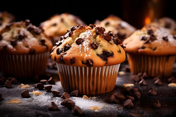 Chocolate Chip Muffins, Moist muffins with chocolate chips