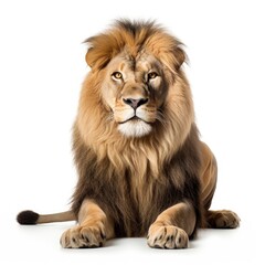 Naklejka premium Majestic Lion Staring Intently