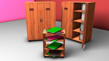 book store, rack  and administration